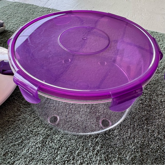 Genius 9 cup Slicer Shredder Food Prep System Red - Picture 3 of 6